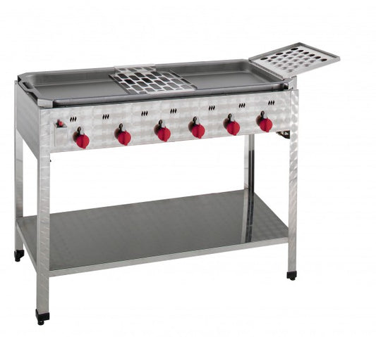 Gastronomie-Grill mit mehreren Brennern.