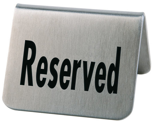 Metallschild mit "Reserved"-Aufschrift.