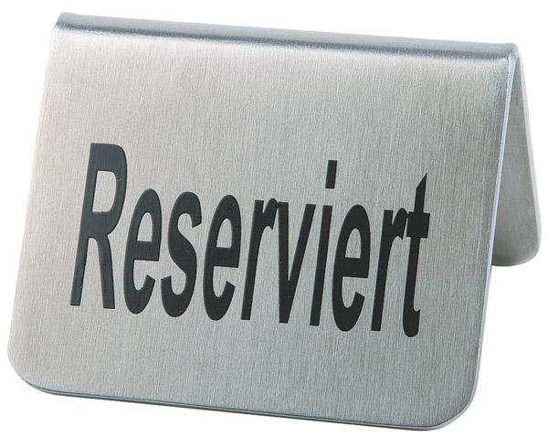 Metallschild mit "Reserviert"-Aufschrift.