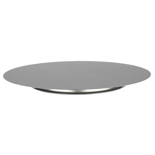 Drehbare Edelstahlplatte für Gastronomie.