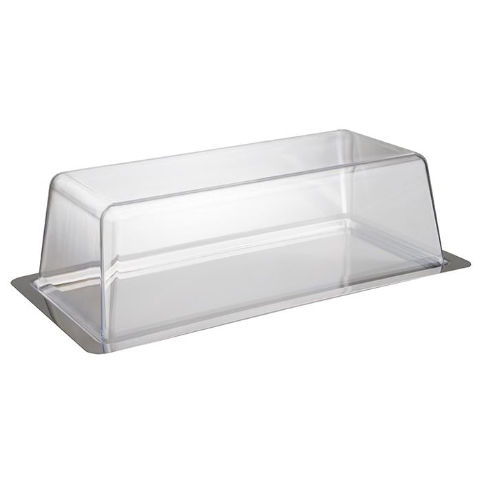 Transparente Abdeckhaube für Speisen.