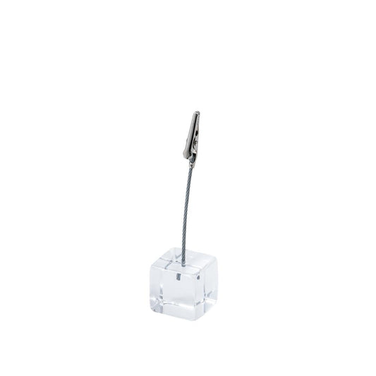 Kartenhalter mit Klammer und Sockel.