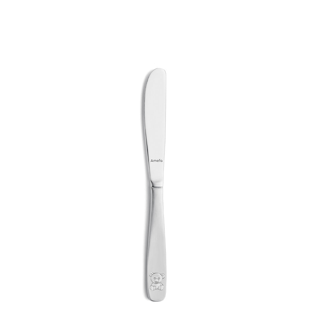 Silbernes Buttermesser mit Gravur.