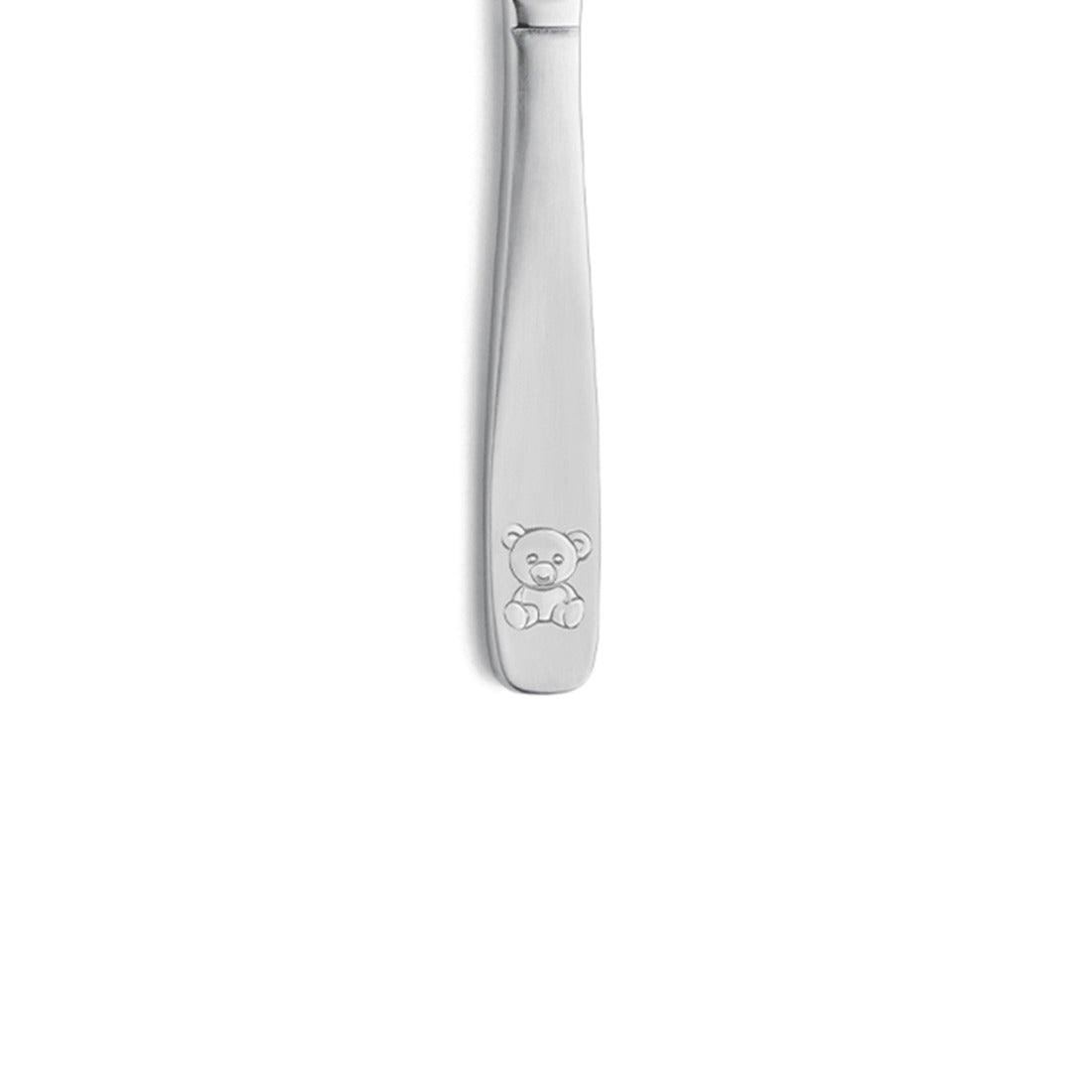 Silbernes Buttermesser mit Gravur.