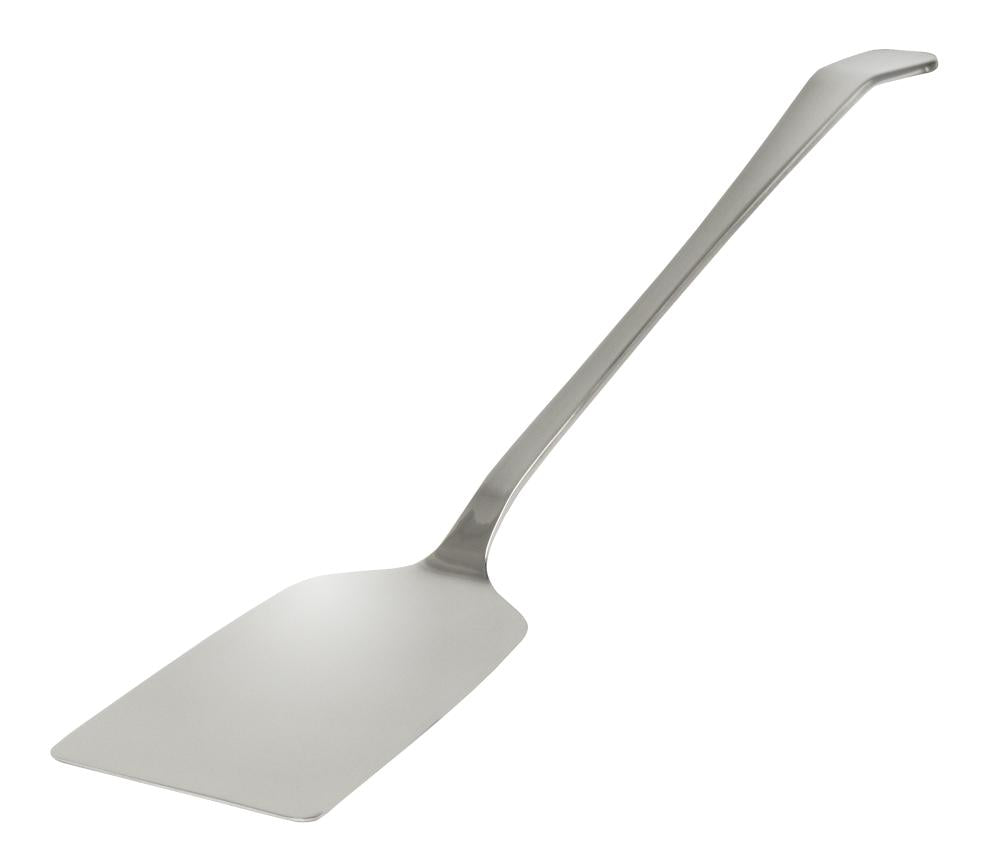 Metallspatel mit gebogenem Griff.