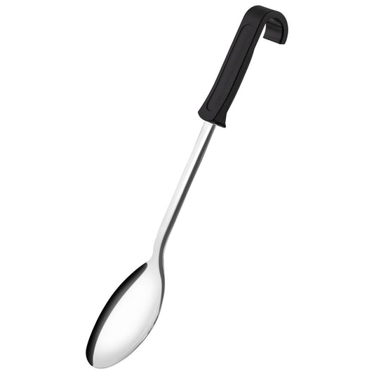 Löffel mit schwarzem Griff.