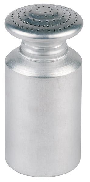 Silberner Streuer mit Löchern.
