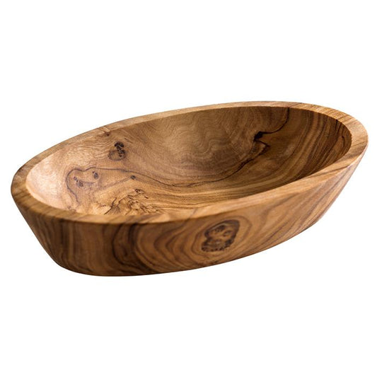 Holzschale mit natürlicher Maserung.