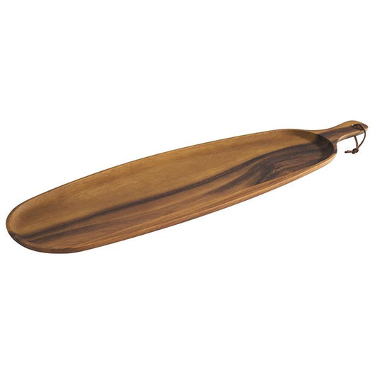 Holztablett in Bootsform.