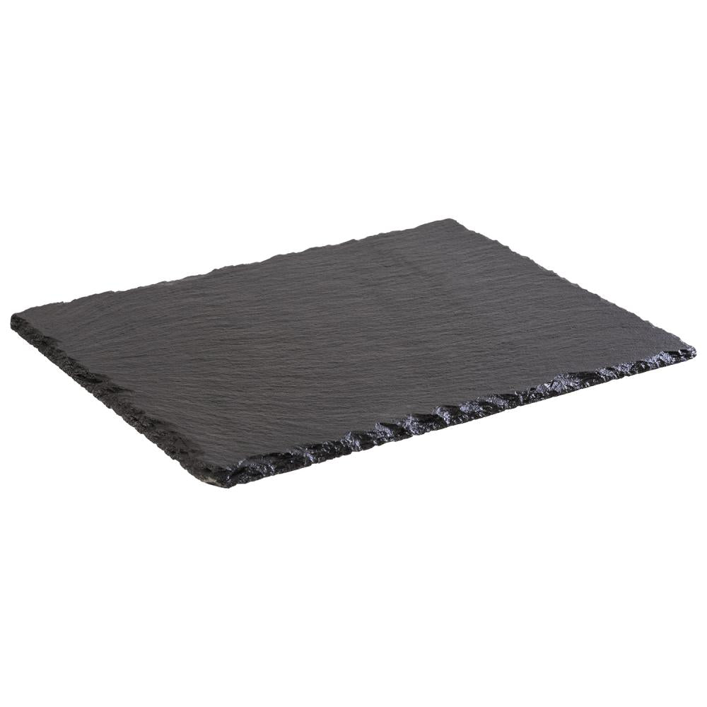 Schwarze Schieferplatte für Gastronomie.