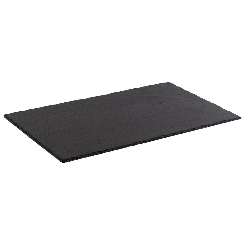 Schwarze Schieferplatte für Präsentationen.