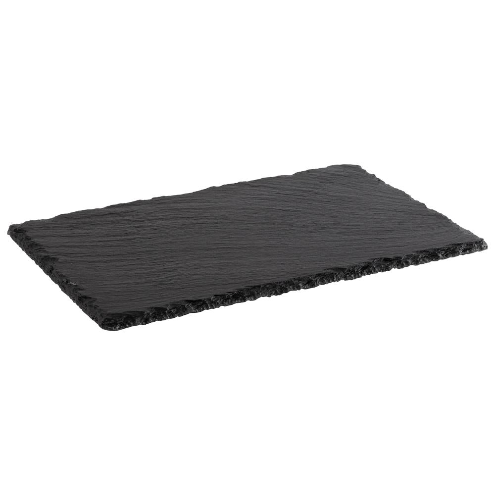 Schwarze Schieferplatte für Gastronomie.