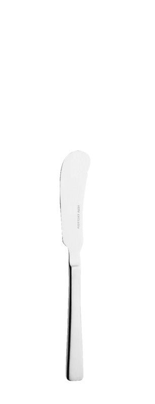 Buttermesser aus Edelstahl, schlichtes Design.