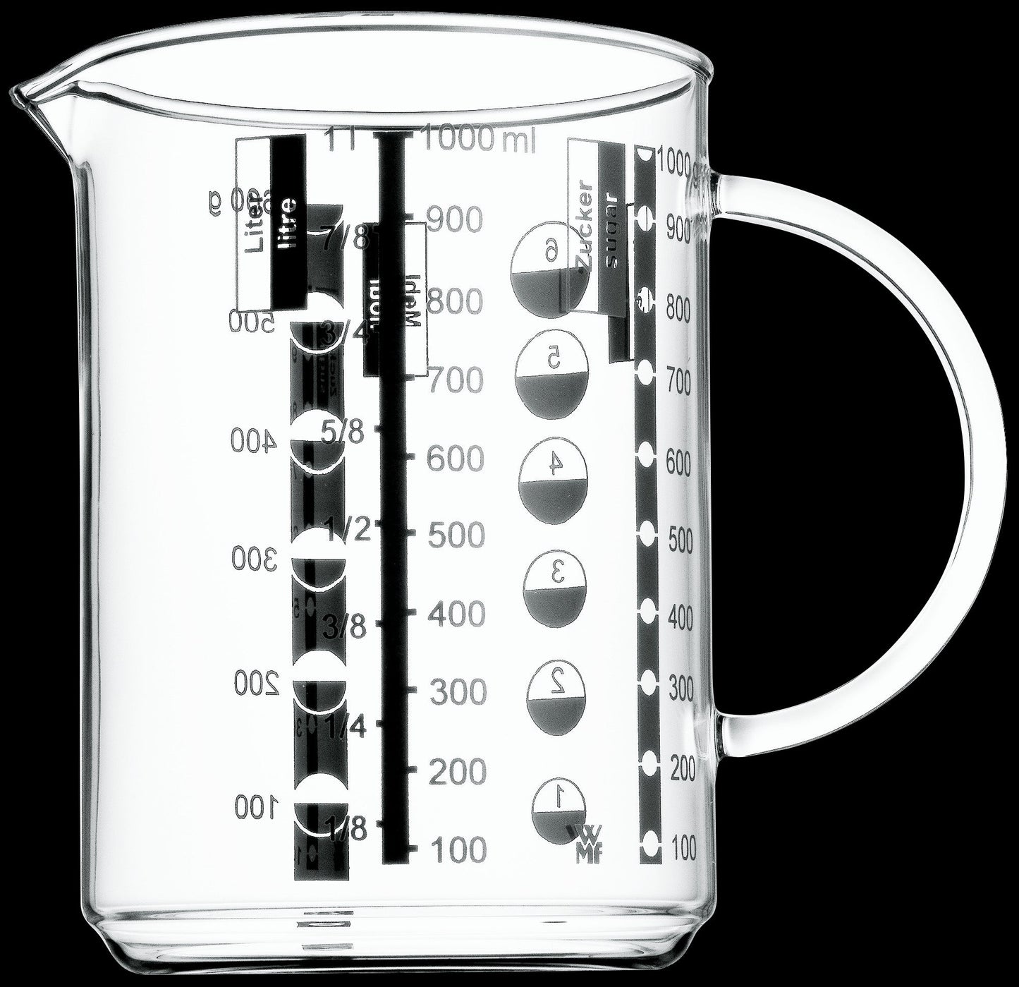 Messbecher mit Messmarkierungen