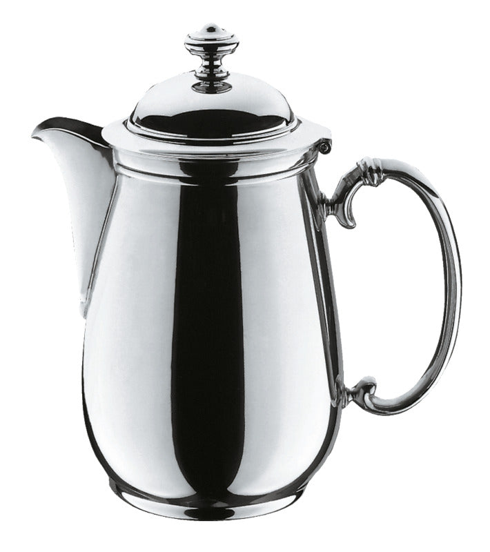 Elegante Kaffeekanne aus Edelstahl.