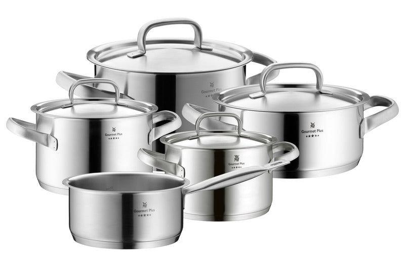 Edelstahl-Töpfe für Gastronomie.
