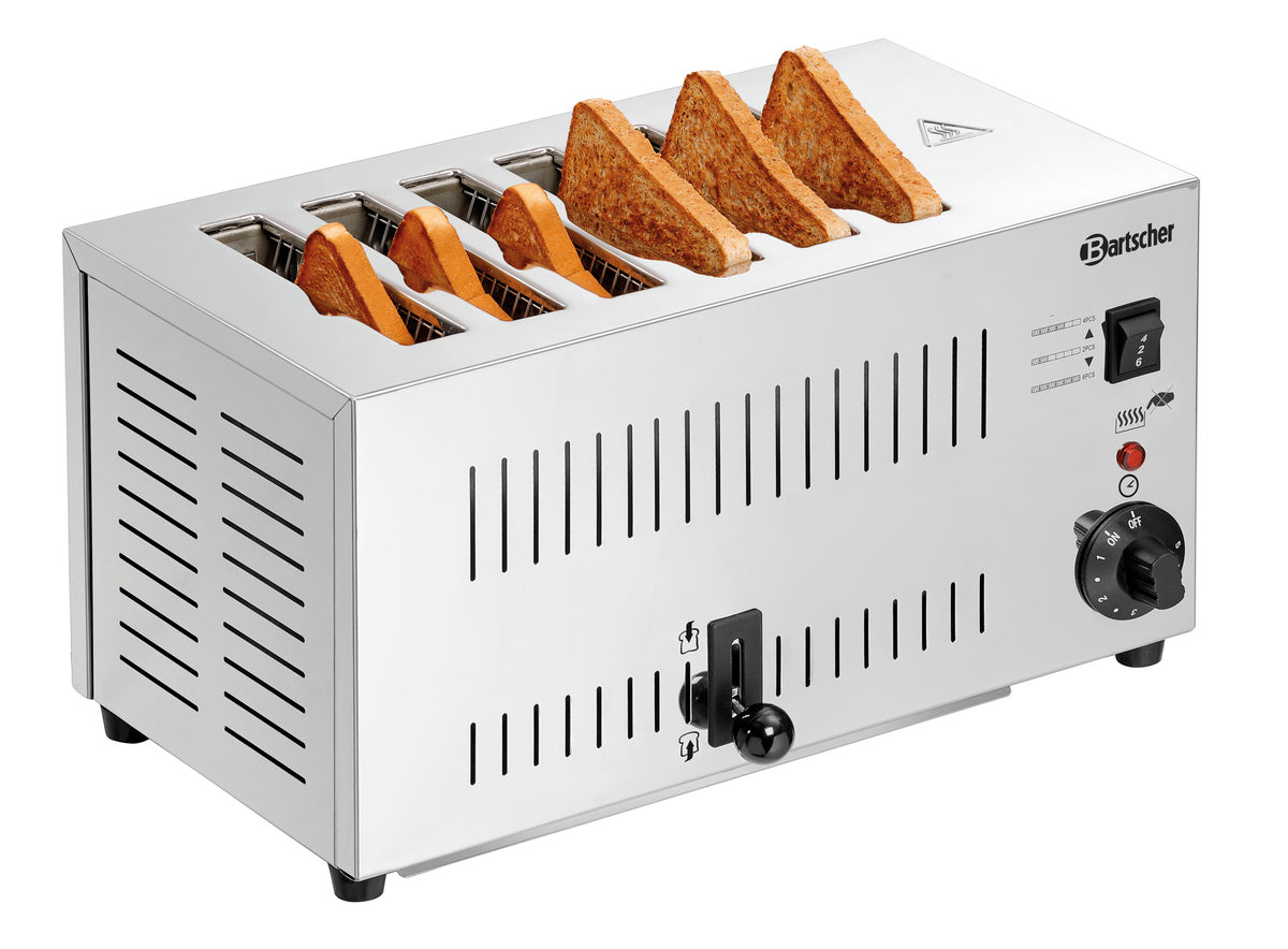 Gastronomie-Toaster mit Toastscheiben.
