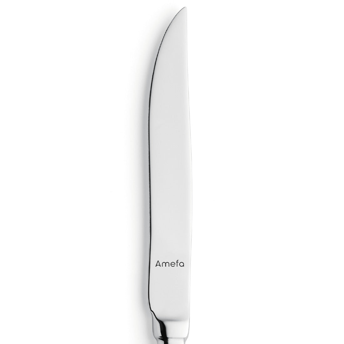 Silbernes Messer mit glatter Klinge, Aufschrift.