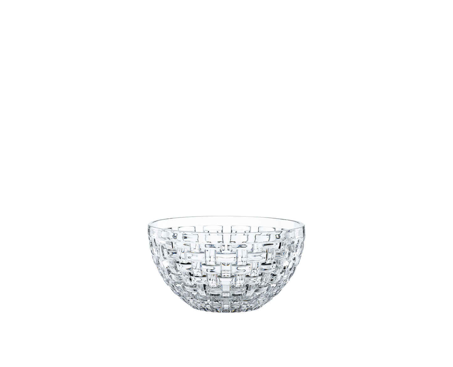 Glas-Schale mit geometrischem Muster.
