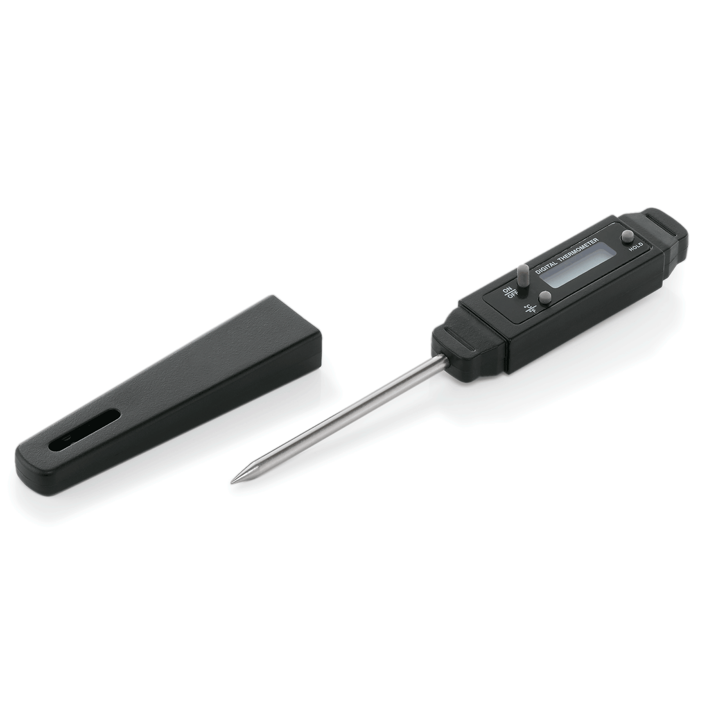 Digitales Küchenthermometer mit Hülle.