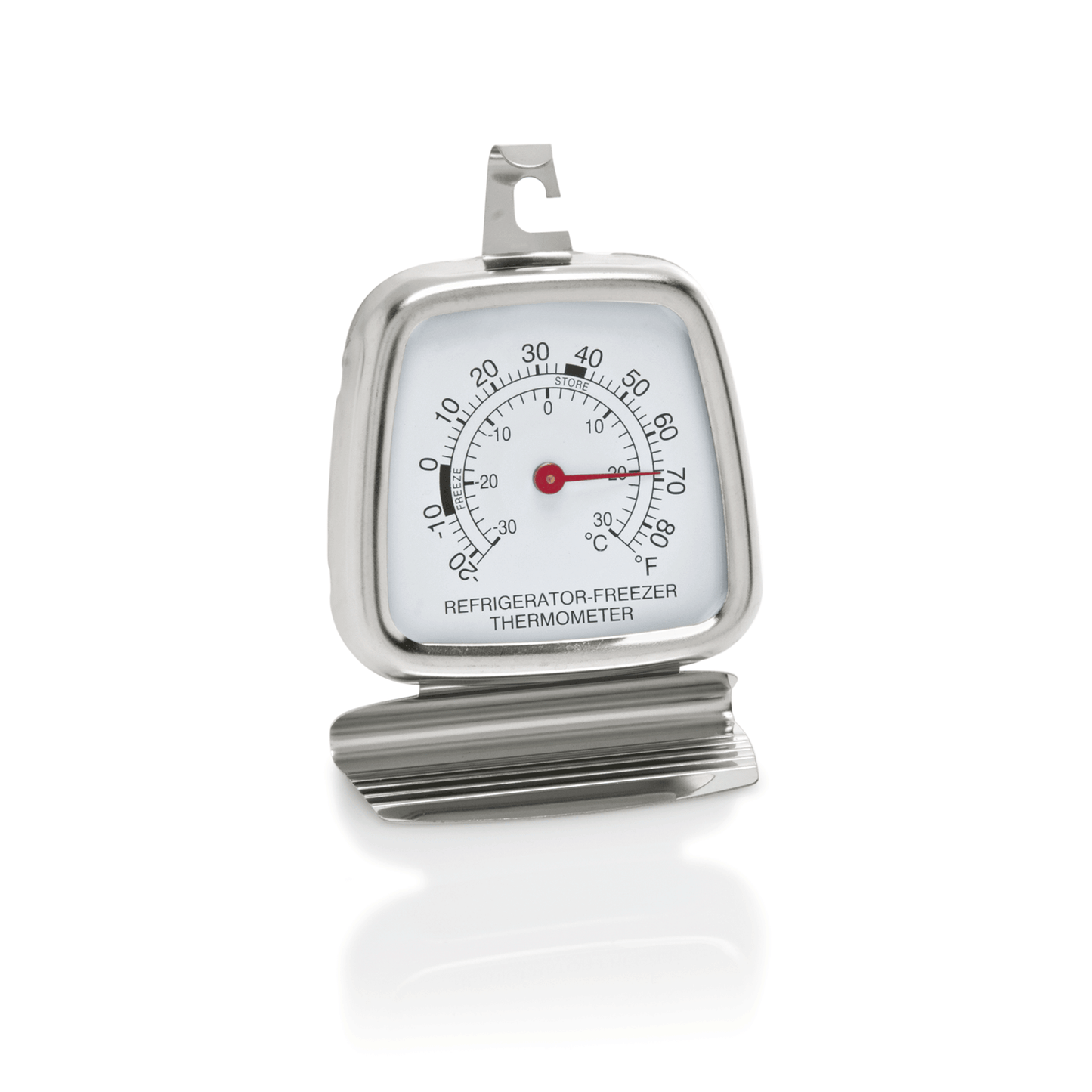 Kühlschrank-Thermometer aus Edelstahl.