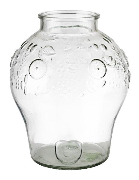 Glas mit Deckel, Ø 25 cm, H: 42 cm, 10,5 Liter