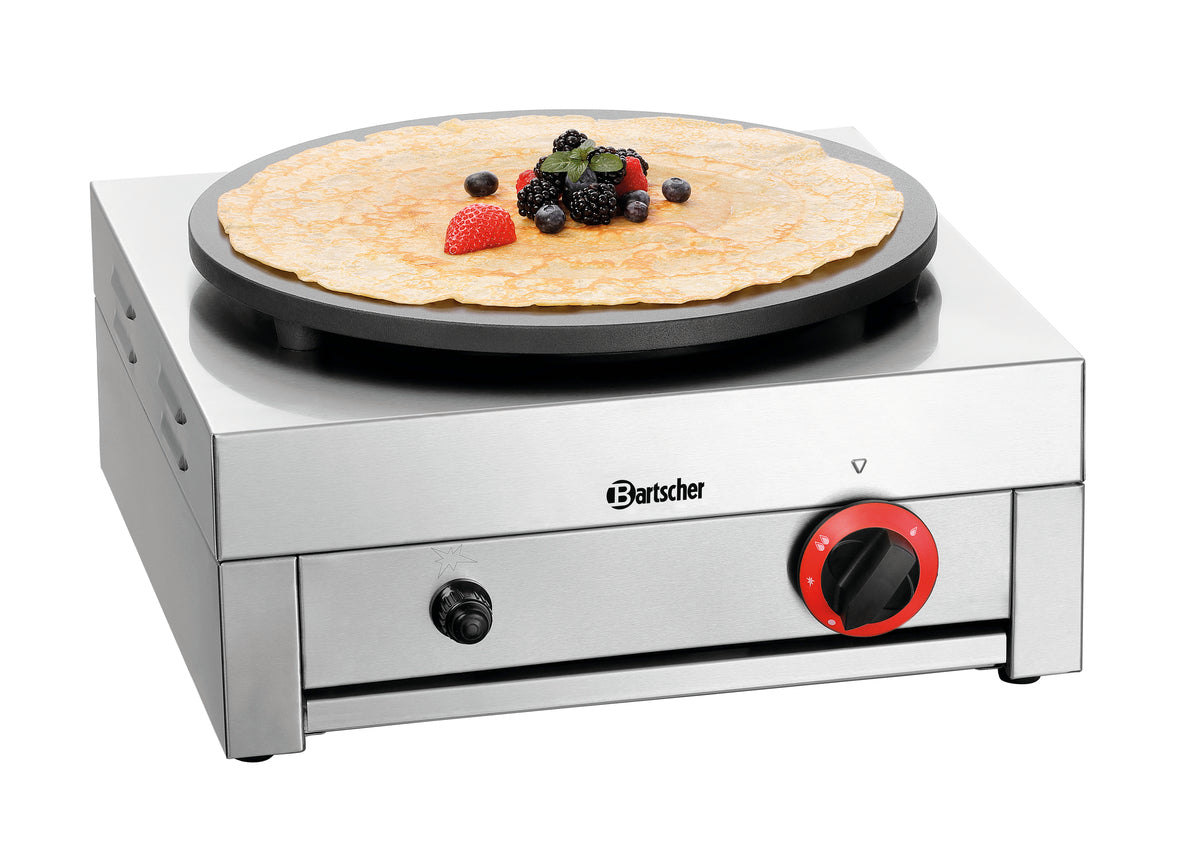 Crepes-Maschine mit belegtem Crepe.