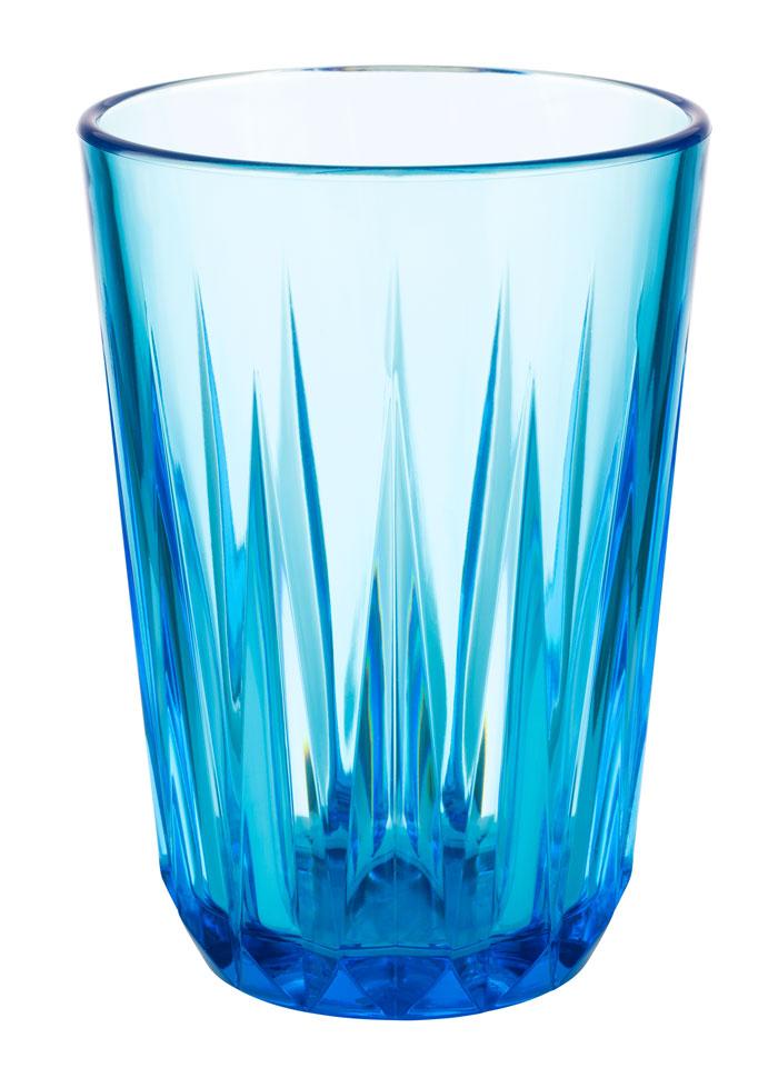 Blaue Kristallglas für Getränke
