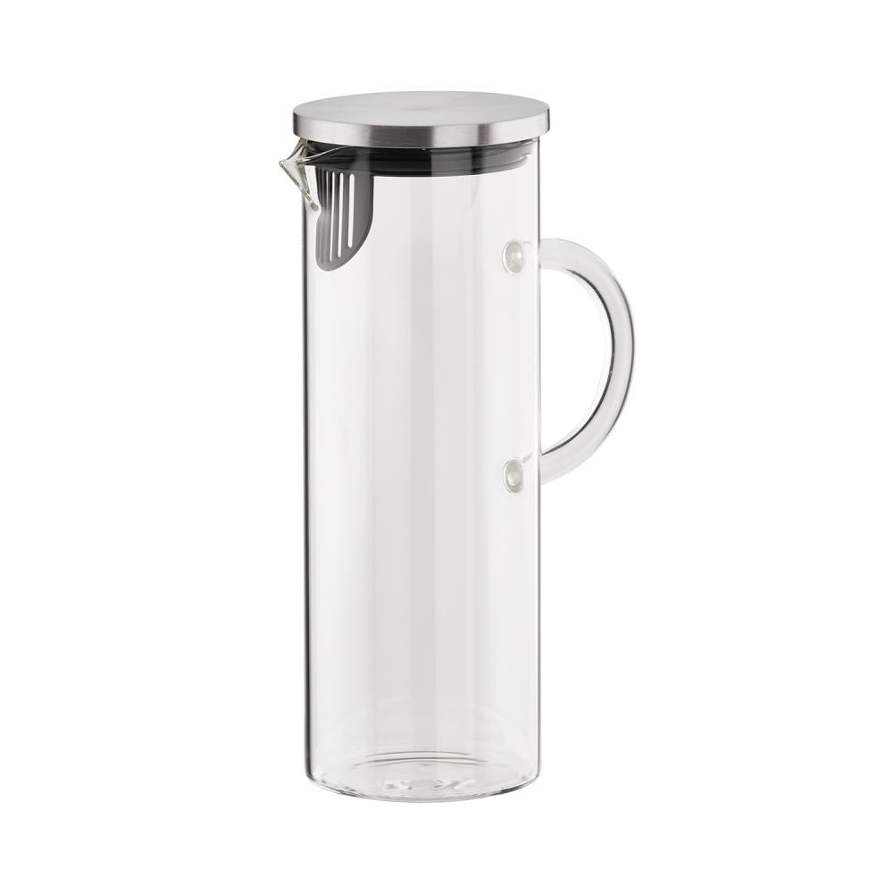 Glas-Karaffe mit Deckel und Griff