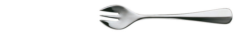 Metallspork auf weißem Hintergrund.