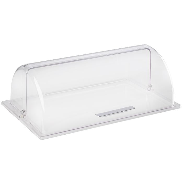 Transparente Abdeckhaube für Buffet.