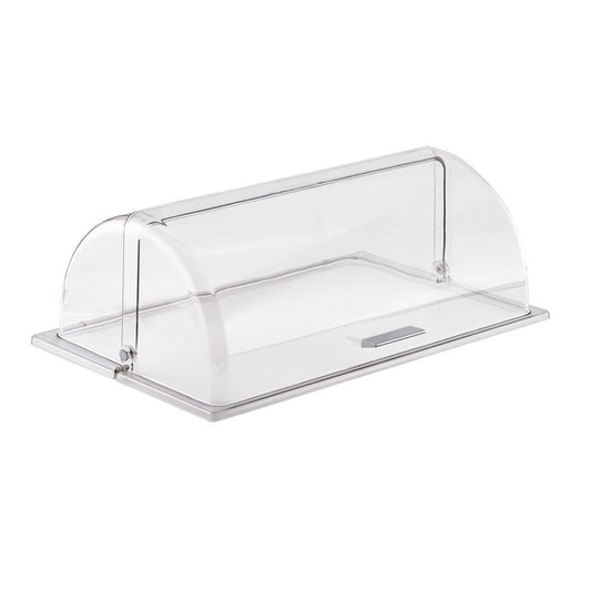 Transparente Abdeckhaube für Speisen.