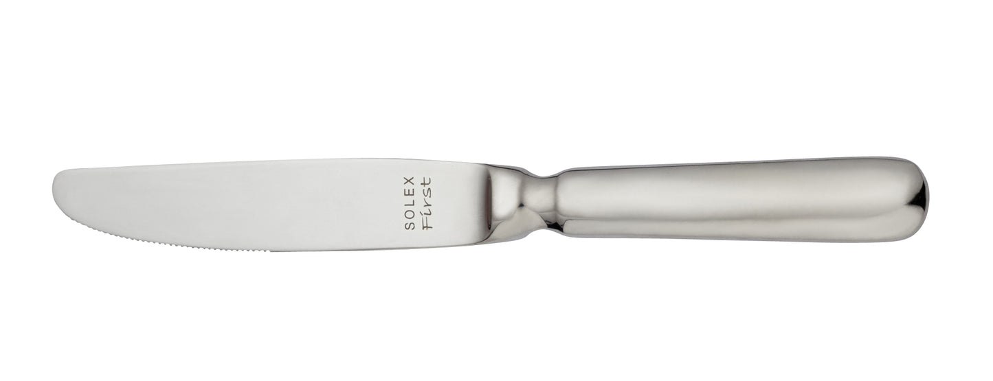 Silbernes Buttermesser mit Gravur.