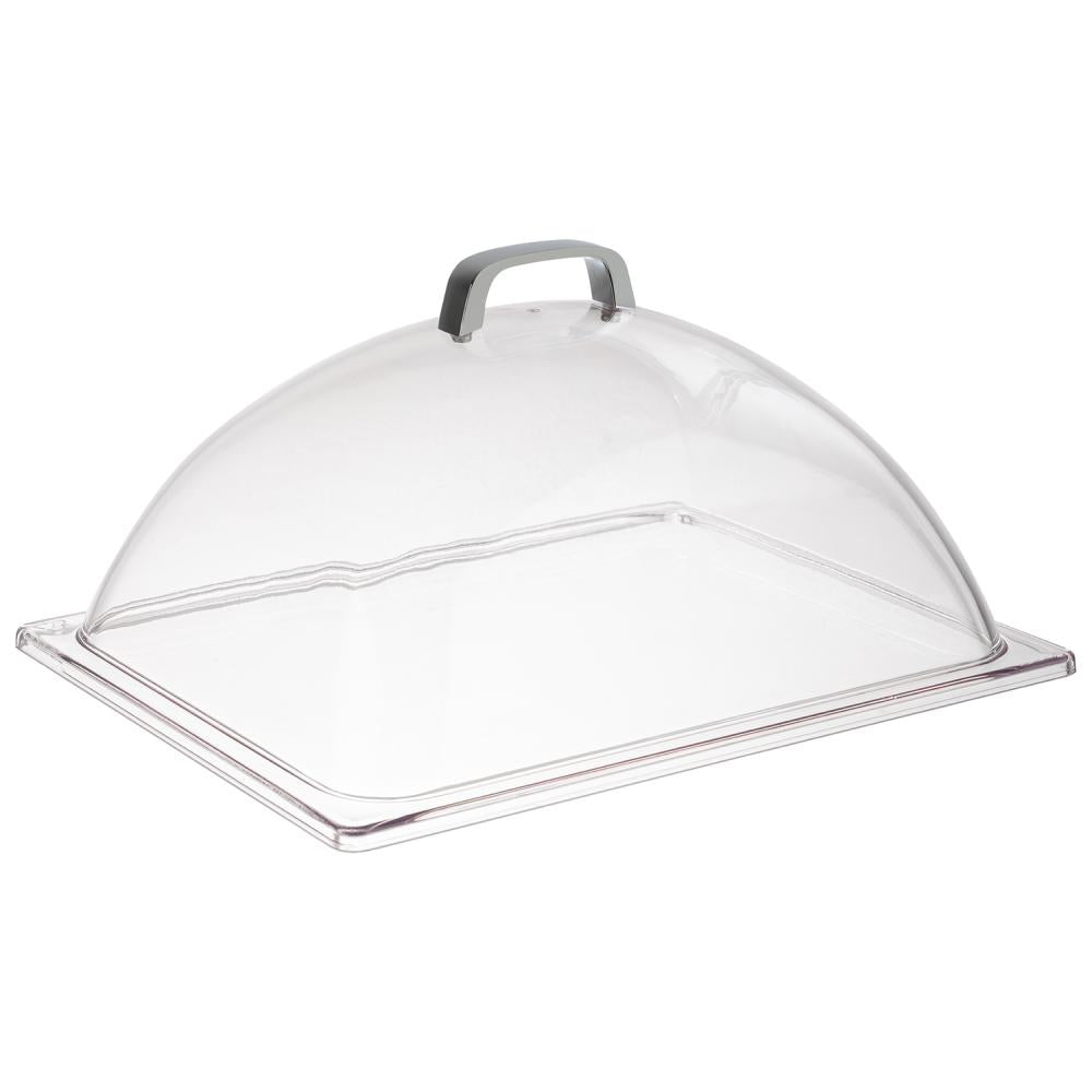 Transparente Abdeckhaube für Speisen.