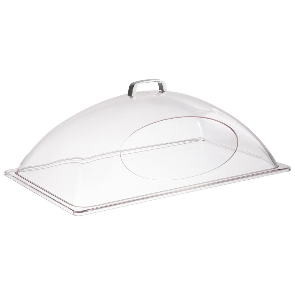 Transparente Abdeckhaube für Speisen.