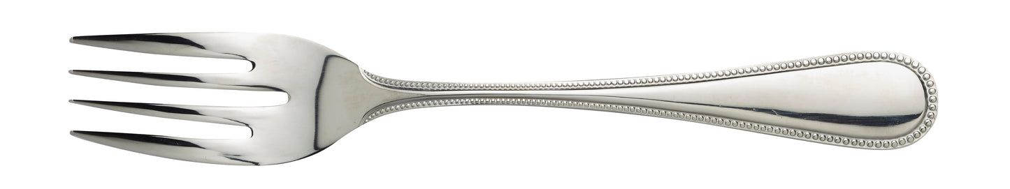 Silberne Gabel mit drei Zinken.