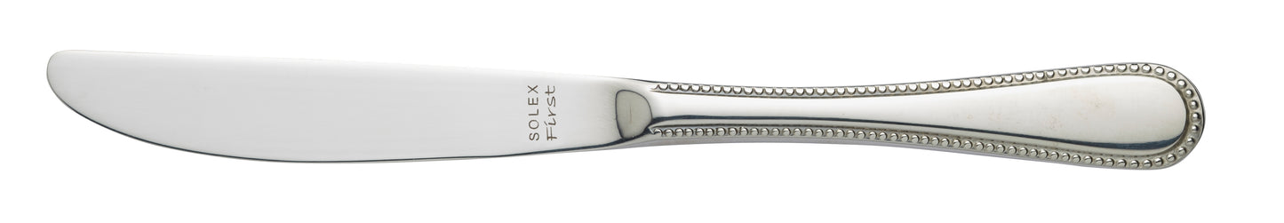 Silbernes Buttermesser mit Gravur.