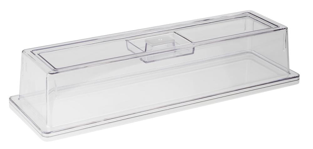 Transparente Abdeckhaube für Lebensmittelpräsentation.