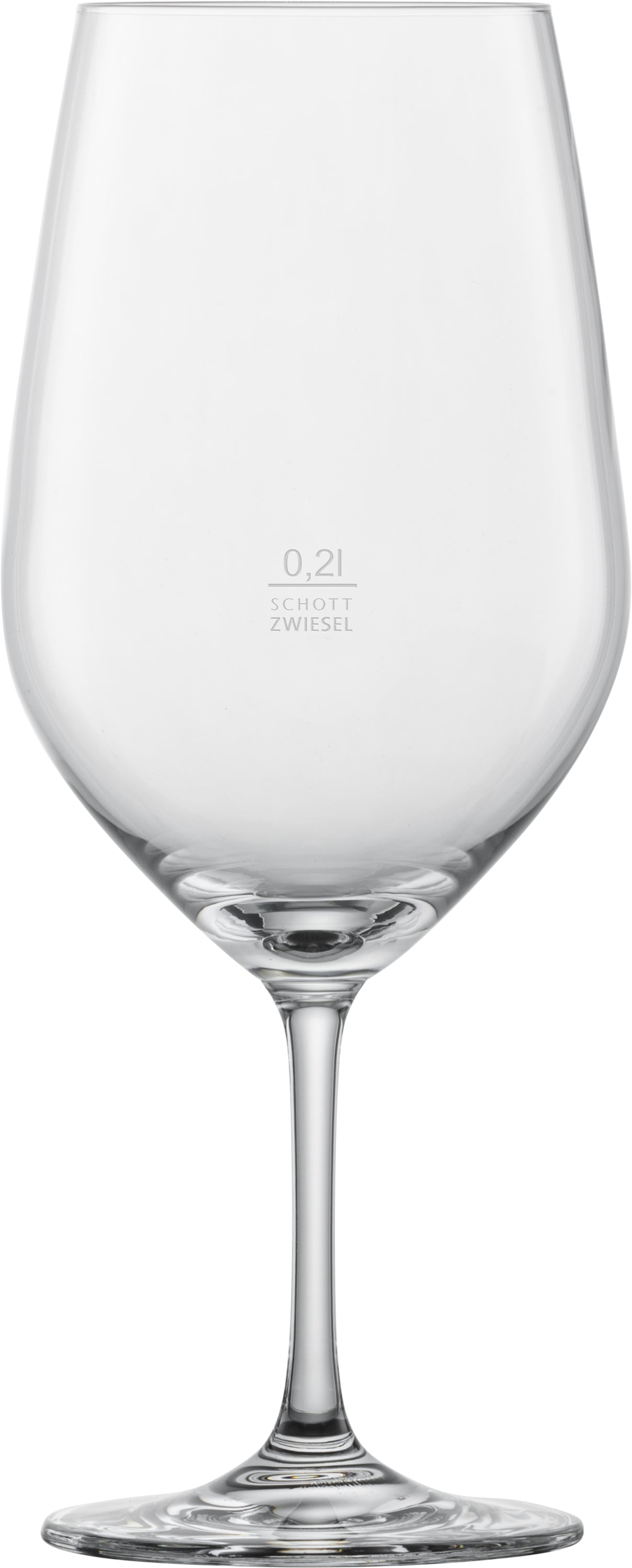 Weinglas mit Schott Zwiesel Logo.