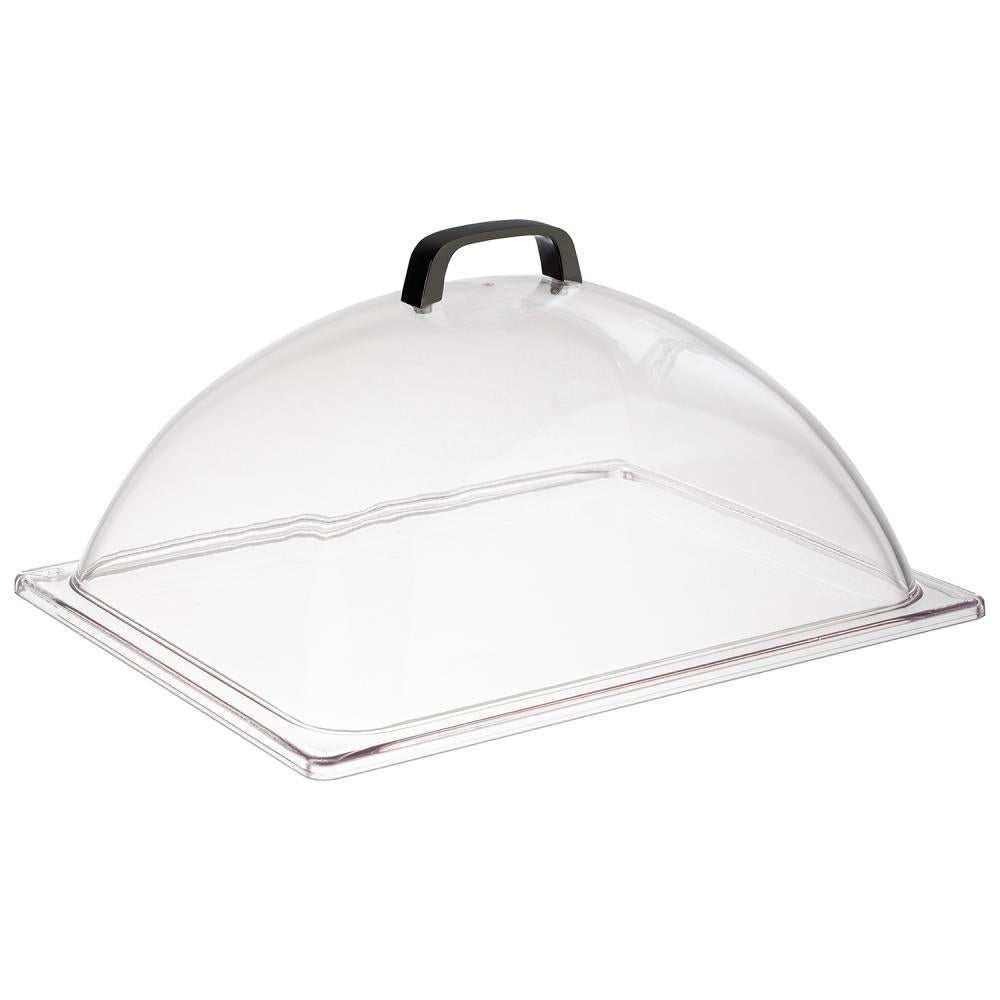 Transparente Abdeckhaube für Speisen.
