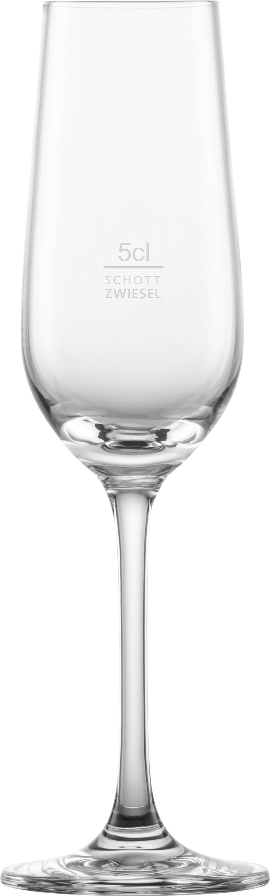 Weinglas mit 5cl Markierung.