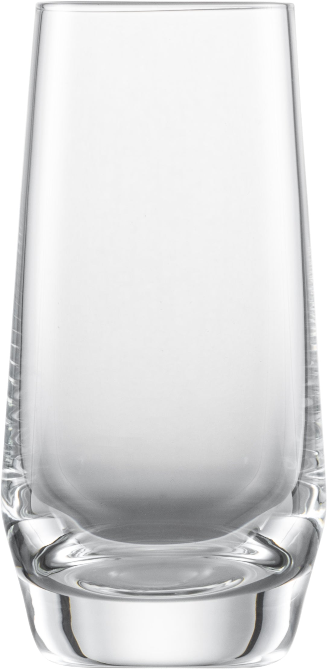 Klarglas-Longdrinkglas auf weißem Hintergrund.