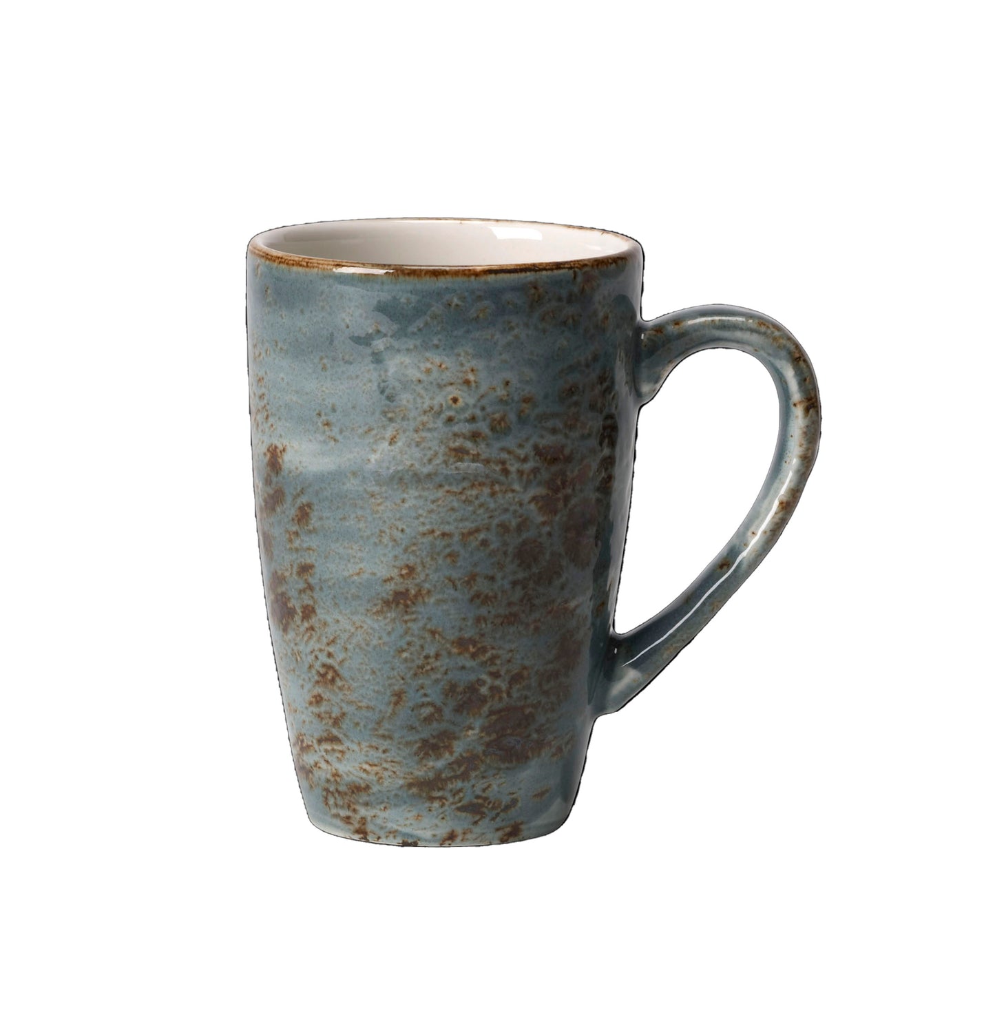 Keramiktasse mit Henkel, rustikal.