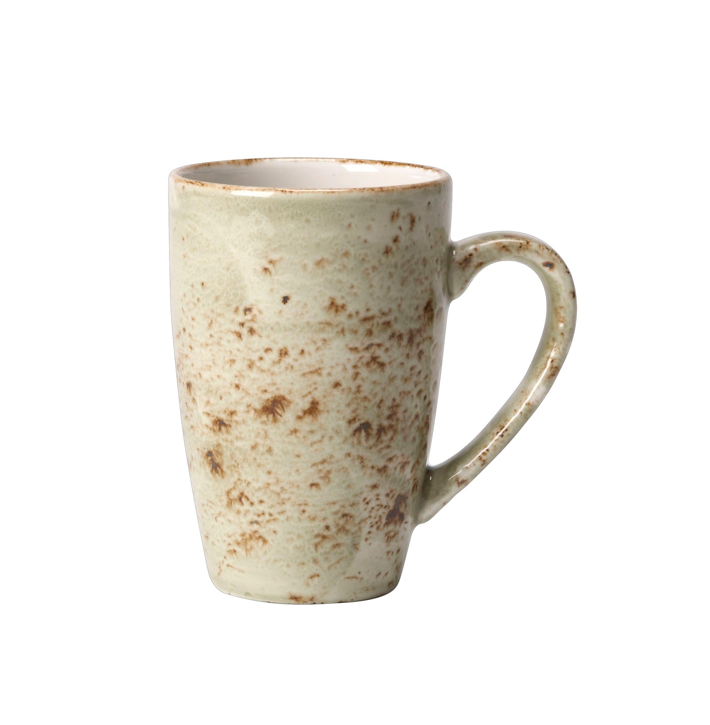 Keramiktasse mit rustikalem Design.