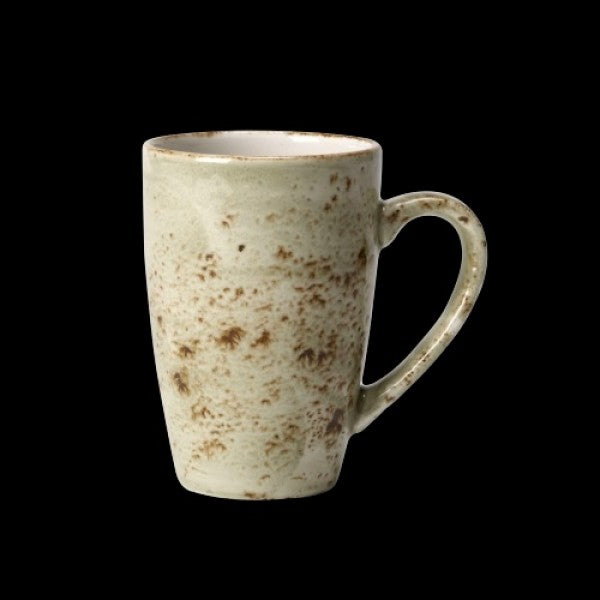 Keramiktasse mit Henkel, rustikales Design.