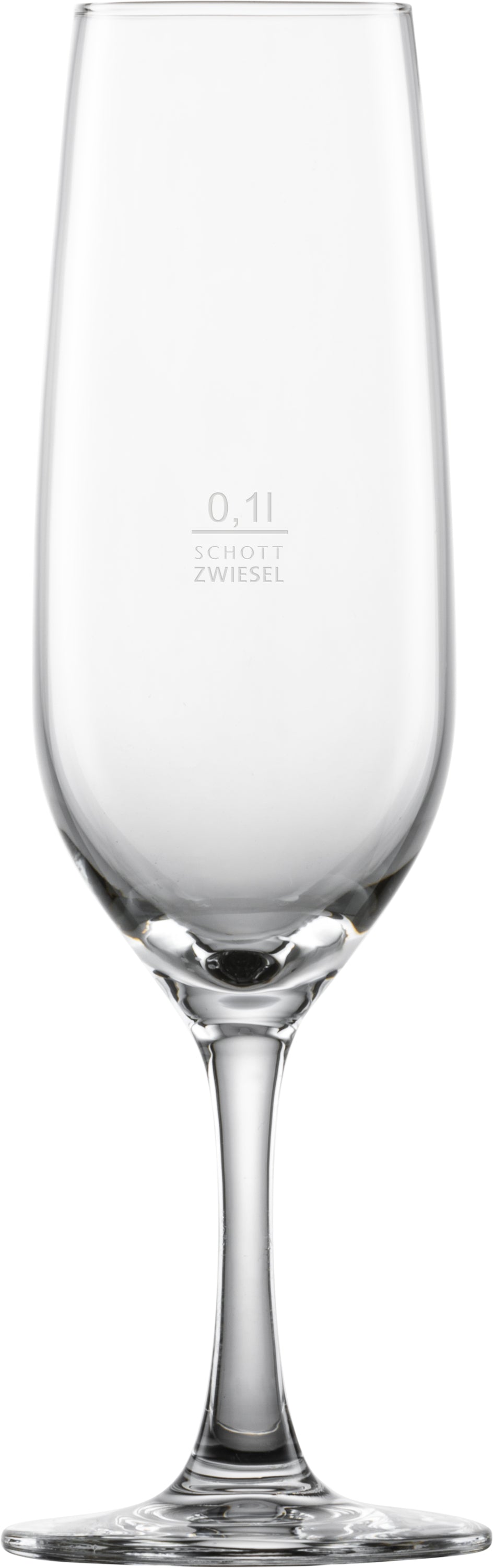 Weinglas mit Gravur "0,1 l".
