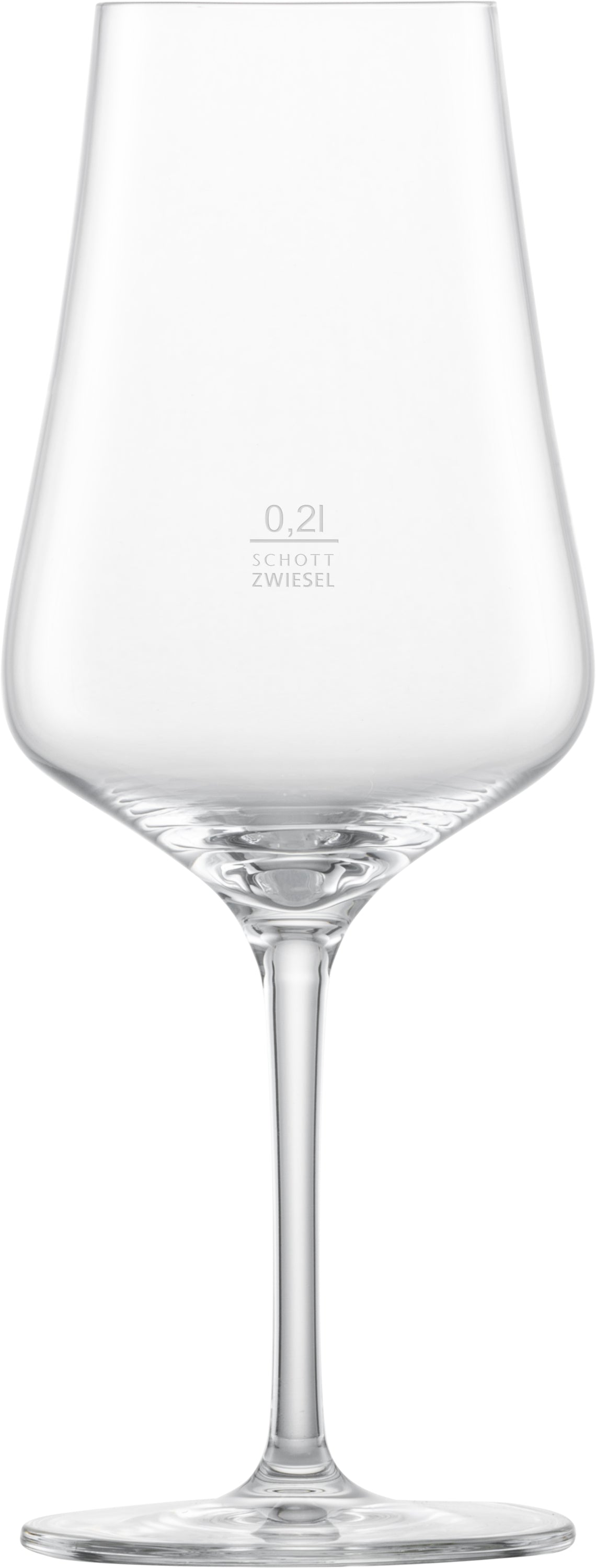 Weinglas mit Schott Zwiesel Logo.