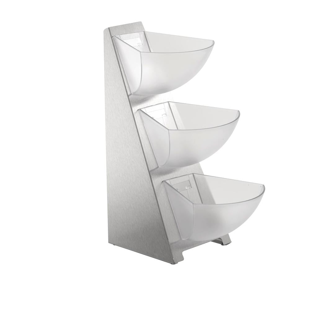 Dreistufiger Buffet-Display mit Schalen.