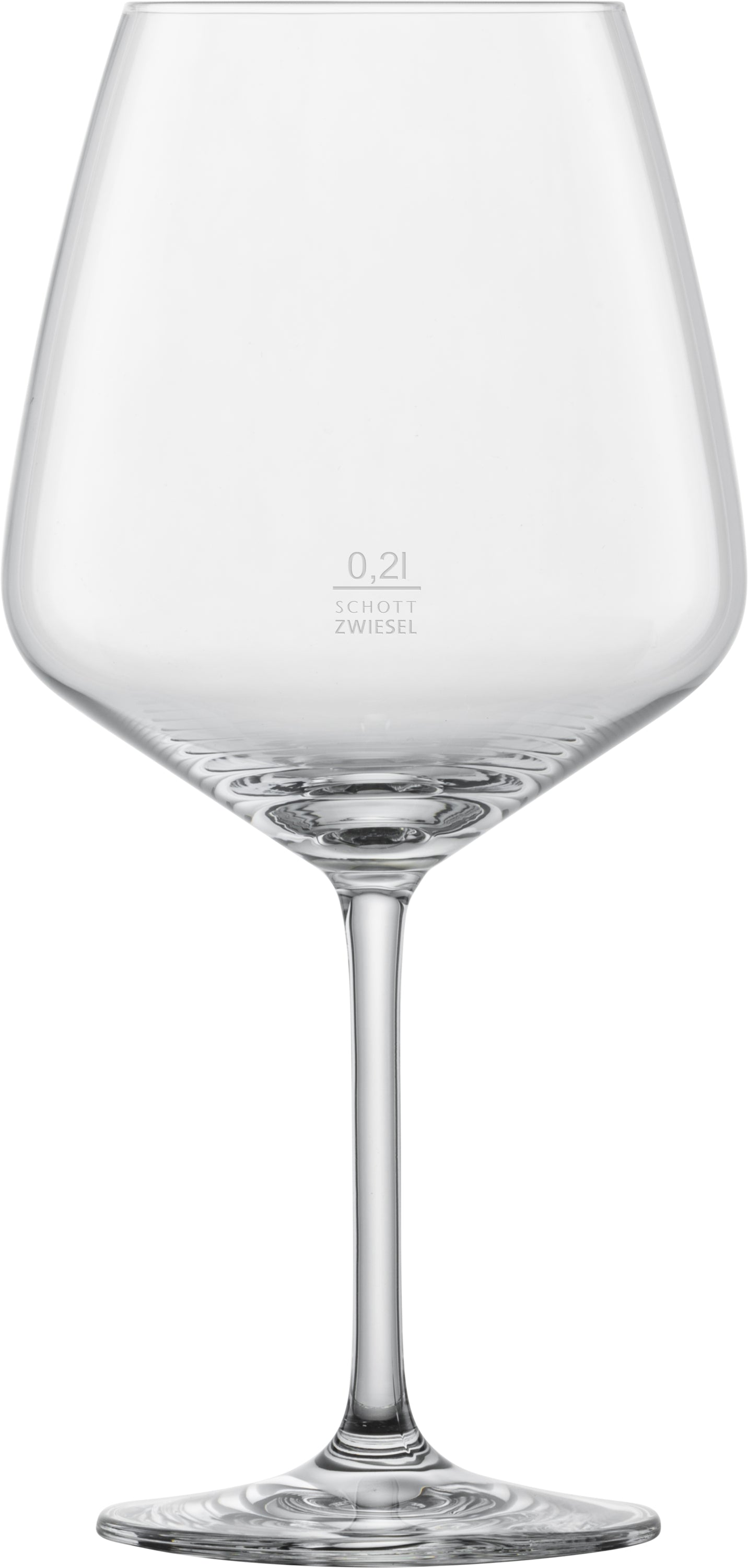 Weinglas mit Gravur "0,2l".