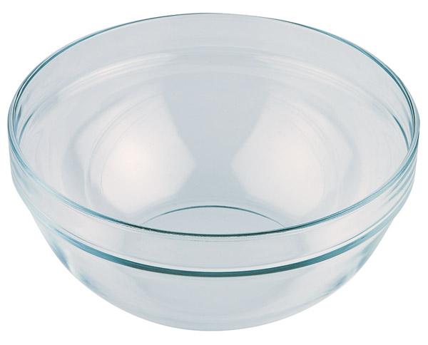 Leere Glas-Schüssel für Gastronomie